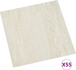 vidaXL - Vloerplanken - zelfklevend - 55 - st - 5,11 - m² - PVC - crème
