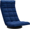 vidaXL - Vloerstoel - draaibaar - fluweel - blauw