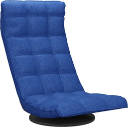 vidaXL - Vloerstoel - draaibaar - stof - blauw