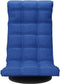 vidaXL - Vloerstoel - draaibaar - stof - blauw