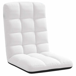 vidaXL - Vloerstoel - inklapbaar - 71x51x62 - cm - stof - wit