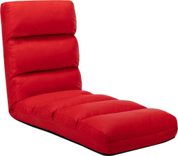 vidaXL - Vloerstoel - inklapbaar - kunstleer - rood