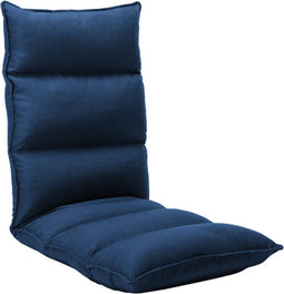 vidaXL - Vloerstoel - inklapbaar - stof - blauw