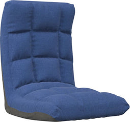 vidaXL - Vloerstoel - inklapbaar - stof - blauw