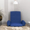 vidaXL - Vloerstoel - inklapbaar - stof - blauw