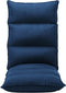 vidaXL - Vloerstoel - inklapbaar - stof - blauw