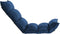 vidaXL - Vloerstoel - inklapbaar - stof - blauw