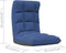 vidaXL - Vloerstoel - inklapbaar - stof - blauw