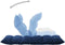 vidaXL - Vloerstoel - inklapbaar - stof - blauw