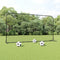 vidaXL - Voetbal - rebounder - 366x90x183 - cm - HDPE - zwart