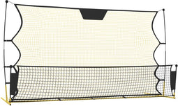 vidaXL - Voetbal - reboundnet - 183x85x120 - cm - polyester - zwart - en - geel