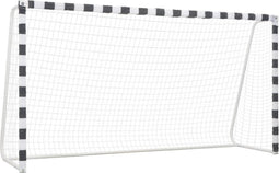 vidaXL - Voetbaldoel - 300x160x90 - cm - metaal - zwart - en - wit