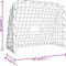 vidaXL - Voetbaldoel - met - net - 125x96x60 - cm - staal - en - polyester - wit
