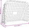 vidaXL - Voetbaldoel - met - net - 125x96x60 - cm - staal - en - polyester - wit