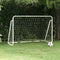 vidaXL - Voetbaldoel - met - net - 180x90x120 - cm - staal - wit