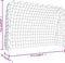 vidaXL - Voetbaldoel - met - net - 214x75x152 - cm - staal - en - polyester - wit
