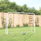 vidaXL - Voetbaldoel - met - net - 214x75x152 - cm - staal - en - polyester - wit
