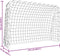 vidaXL - Voetbaldoel - met - net - 214x75x152 - cm - staal - en - polyester - wit