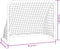 vidaXL - Voetbaldoel - met - net - 90x48x71 - cm - staal - rood - en - zwart