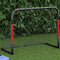 vidaXL - Voetbaldoel - met - net - 90x48x71 - cm - staal - rood - en - zwart