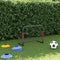 vidaXL - Voetbaldoel - met - net - 90x48x71 - cm - staal - rood - en - zwart
