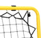 vidaXL Voetbalrebounder dubbelzijdig verstelbaar staal geel en zwart