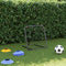 vidaXL Voetbalrebounder verstelbaar 84x73x60-80 cm staal zwart