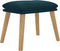 vidaXL - Voetenbank - 45x29,5x35 - cm - fluweel - blauw