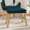 vidaXL - Voetenbank - 45x29,5x35 - cm - fluweel - blauw