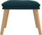 vidaXL - Voetenbank - 45x29,5x35 - cm - fluweel - blauw