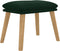 vidaXL - Voetenbank - 45x29,5x35 - cm - fluweel - donkergroen