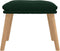 vidaXL - Voetenbank - 45x29,5x35 - cm - fluweel - donkergroen
