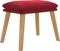 vidaXL - Voetenbank - 45x29,5x35 - cm - fluweel - wijnrood