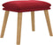 vidaXL - Voetenbank - 45x29,5x35 - cm - fluweel - wijnrood