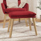 vidaXL - Voetenbank - 45x29,5x35 - cm - fluweel - wijnrood