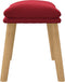 vidaXL - Voetenbank - 45x29,5x35 - cm - fluweel - wijnrood