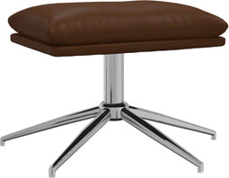vidaXL - Voetenbank - 45x29,5x35 - cm - glanzend - kunstleer - bruin