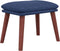 vidaXL - Voetenbank - 45x29,5x35 - cm - stof - blauw