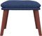 vidaXL - Voetenbank - 45x29,5x35 - cm - stof - blauw
