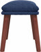 vidaXL - Voetenbank - 45x29,5x35 - cm - stof - blauw