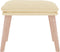 vidaXL - Voetenbank - 45x29,5x35 - cm - stof - crèmekleurig