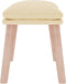 vidaXL - Voetenbank - 45x29,5x35 - cm - stof - crèmekleurig