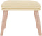 vidaXL - Voetenbank - 45x29,5x35 - cm - stof - crèmekleurig