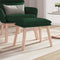 vidaXL - Voetenbank - 45x29,5x35 - cm - stof - donkergroen