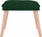 vidaXL - Voetenbank - 45x29,5x35 - cm - stof - donkergroen