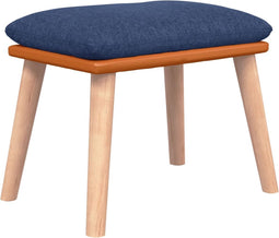 vidaXL - Voetenbank - 45x29,5x35 - cm - stof - en - kunstleer - blauw