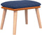 vidaXL - Voetenbank - 45x29,5x35 - cm - stof - en - kunstleer - blauw