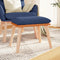 vidaXL - Voetenbank - 45x29,5x35 - cm - stof - en - kunstleer - blauw