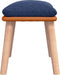 vidaXL - Voetenbank - 45x29,5x35 - cm - stof - en - kunstleer - blauw