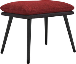 vidaXL - Voetenbank - 45x29,5x35 - cm - stof - en - kunstleer - wijnrood